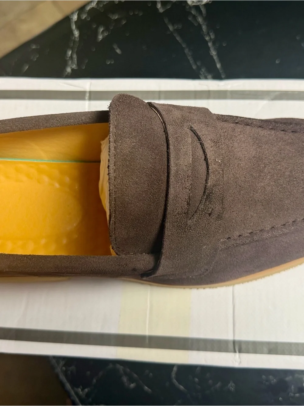 Men's Brown Suede Penny Loafers